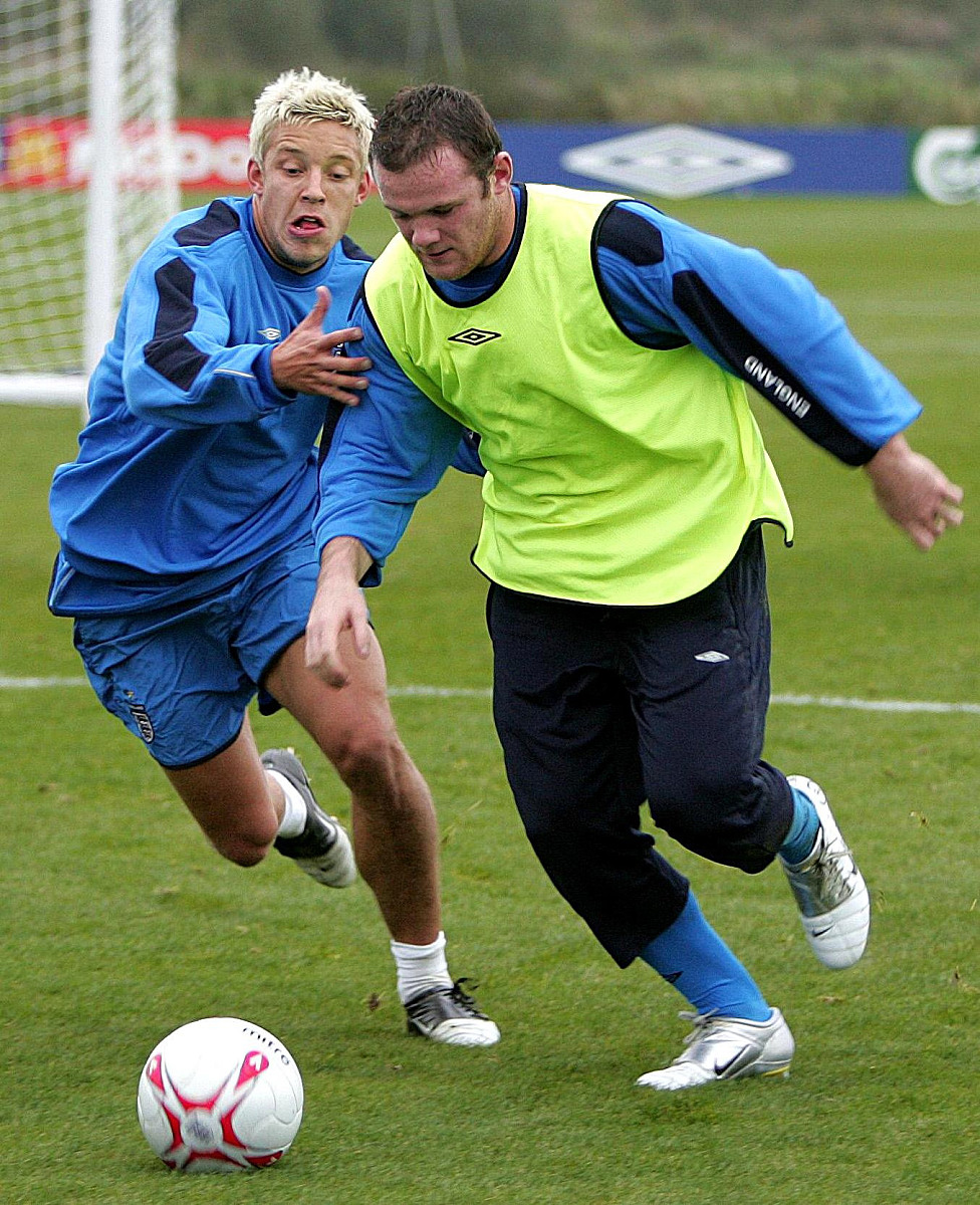 england and mancheste<strong>r</strong> united team-mates alan smith and wayne