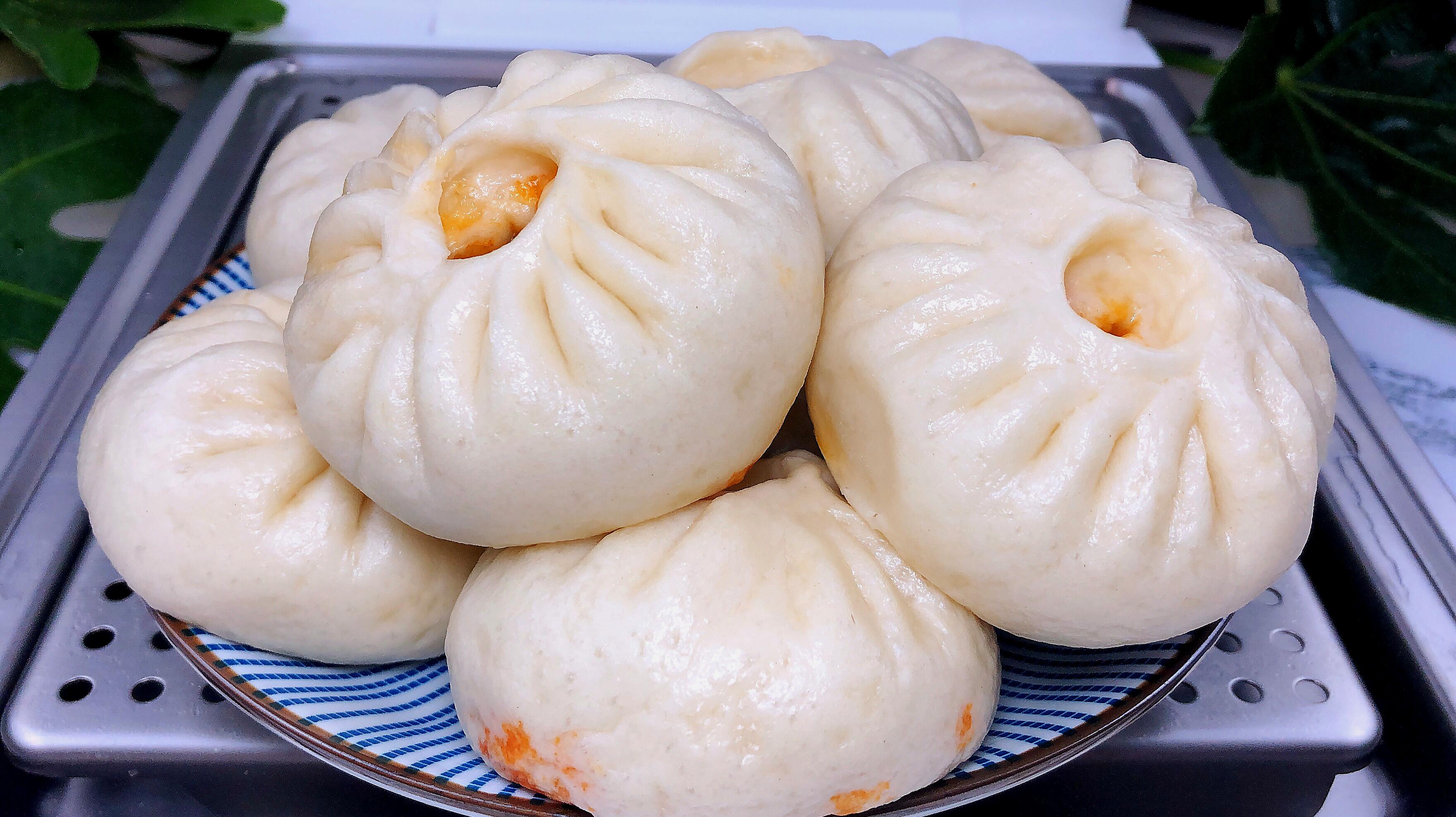 素馅包子这样拌馅太香啦,营养丰富比大鱼大肉好吃,1顿吃5个