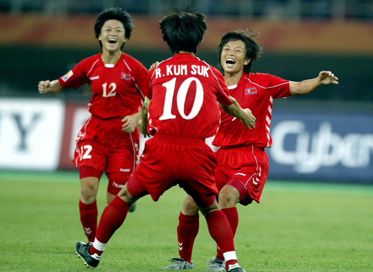 2007年9月18日,天津,女足世界杯b组小组赛,朝鲜国家女子足球队对阵瑞