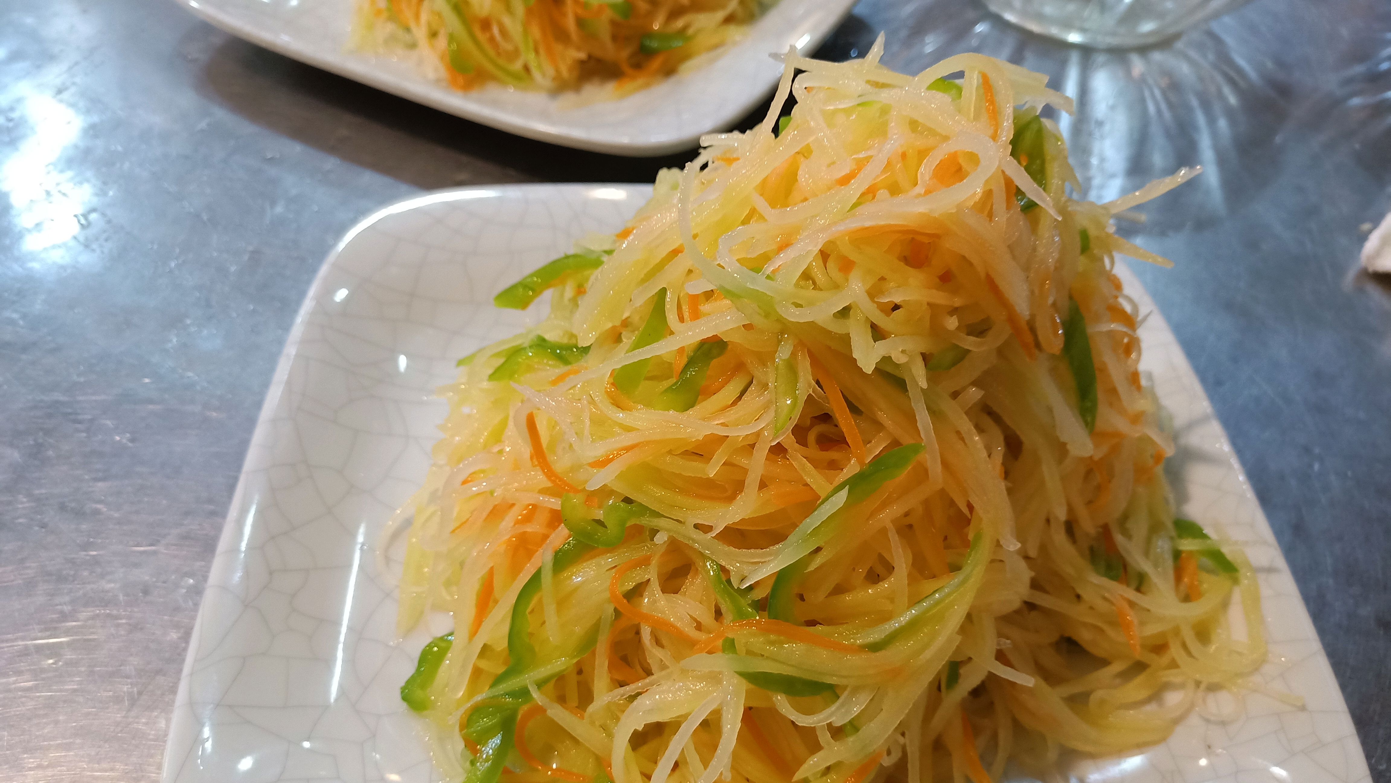 土豆大众菜,炝拌土豆丝,下饭菜的首选!