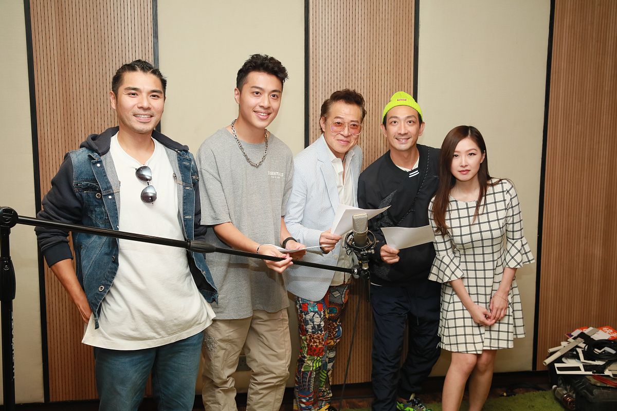 2019年11月18日,香港,明星出席《大盗演》电影主题曲录音.李璨琛,詹昊