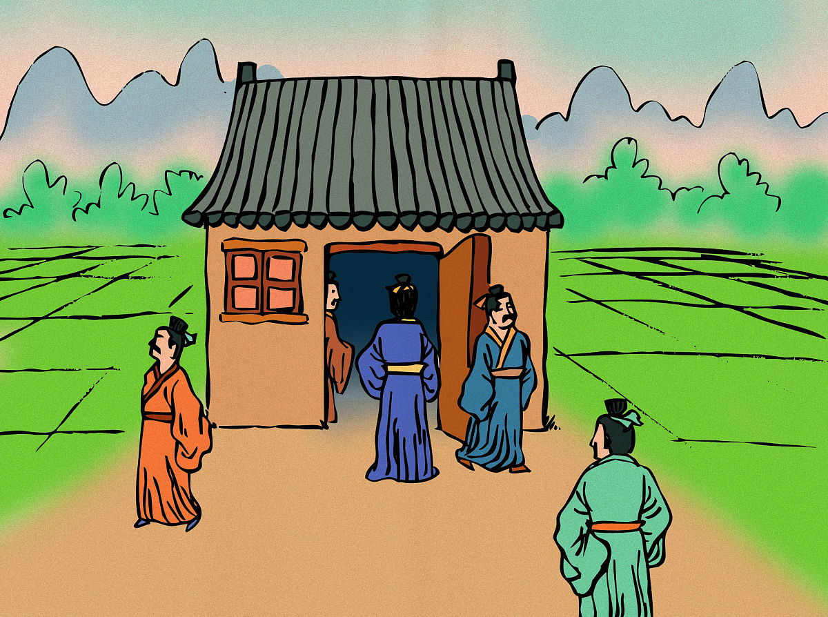 慈善,典范,范仲淹,男人,范氏义庄,漫画,插画,插图,古代,男人,官员,文