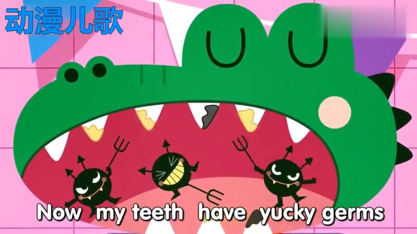 小黄鸭教鳄鱼刷牙 动漫儿歌