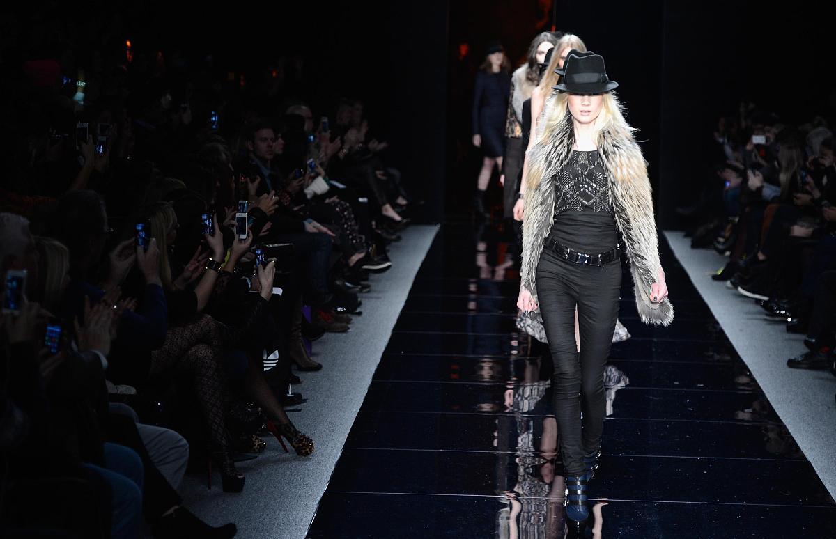 new york, ny - february 08:  models walk the runway at the nicol