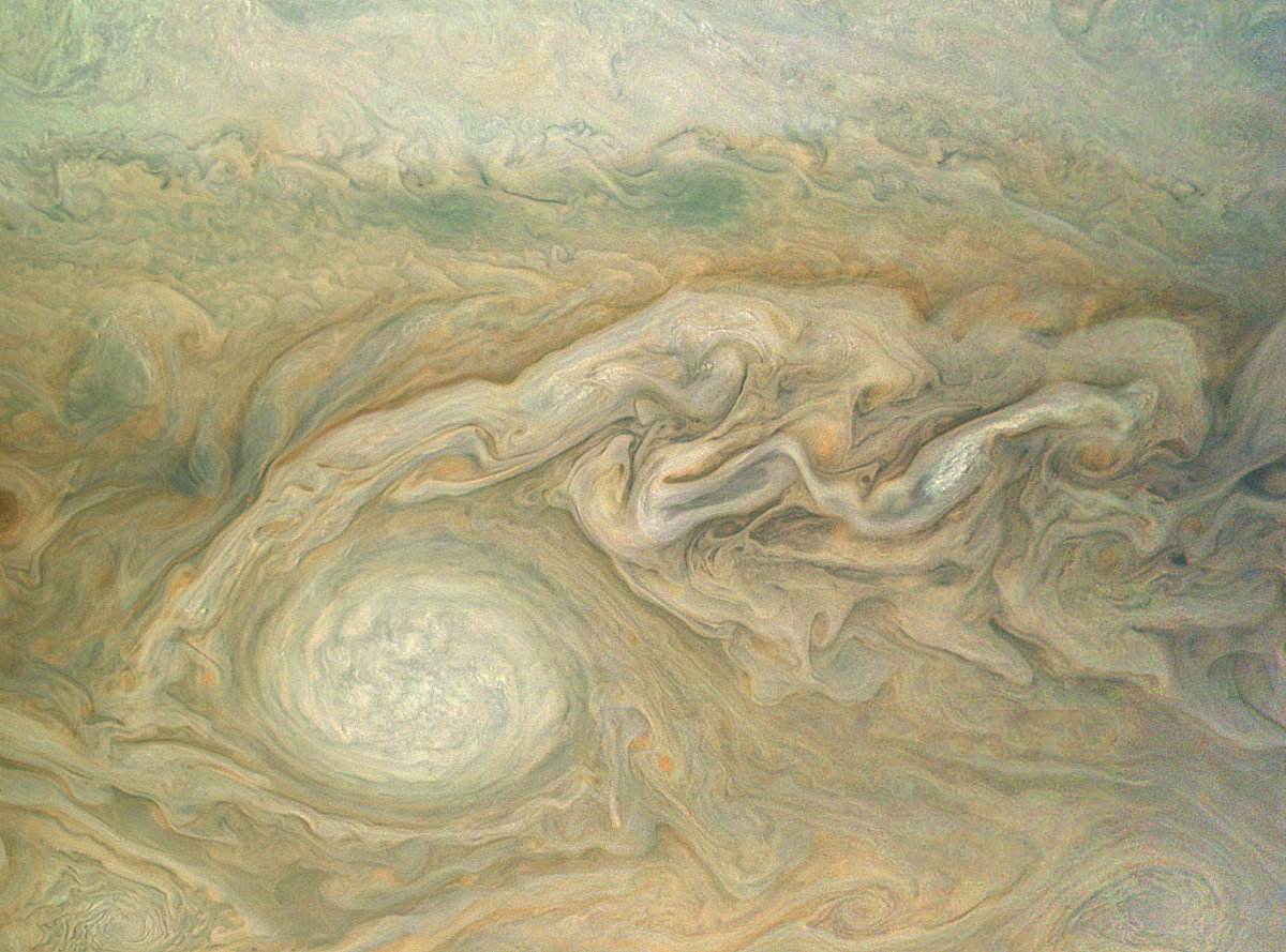 最新照片显示:木星大小红斑近距离相遇