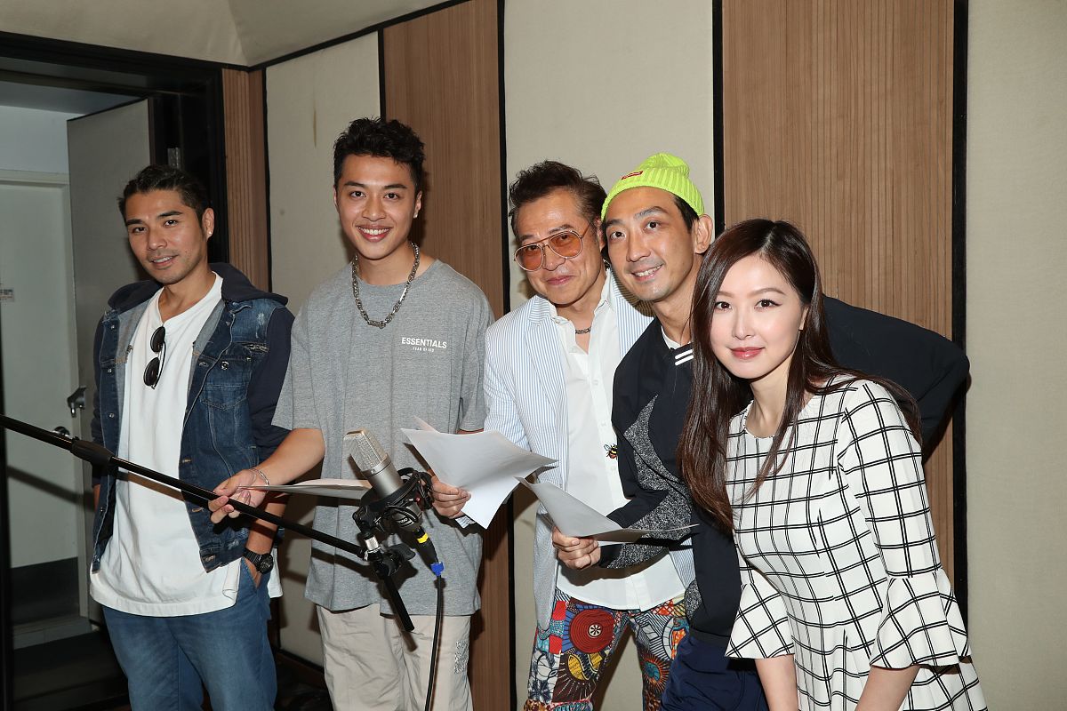 2019年11月18日,香港,明星出席《大盗演》电影主题曲录音.李璨琛 ,詹