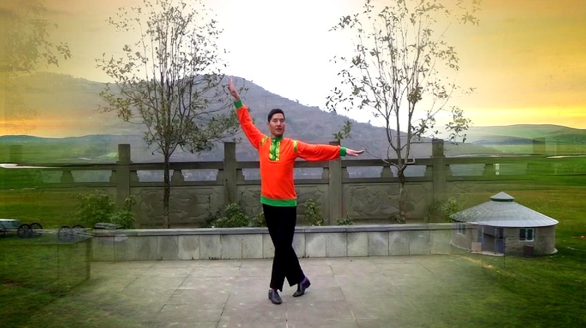 凤凰六哥广场舞《夏牧场的彩虹》好看好学的蒙古舞蹈!