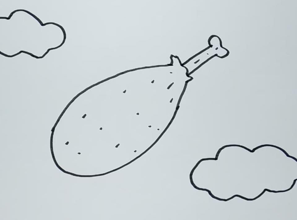 简笔画鸡腿 简单好学
