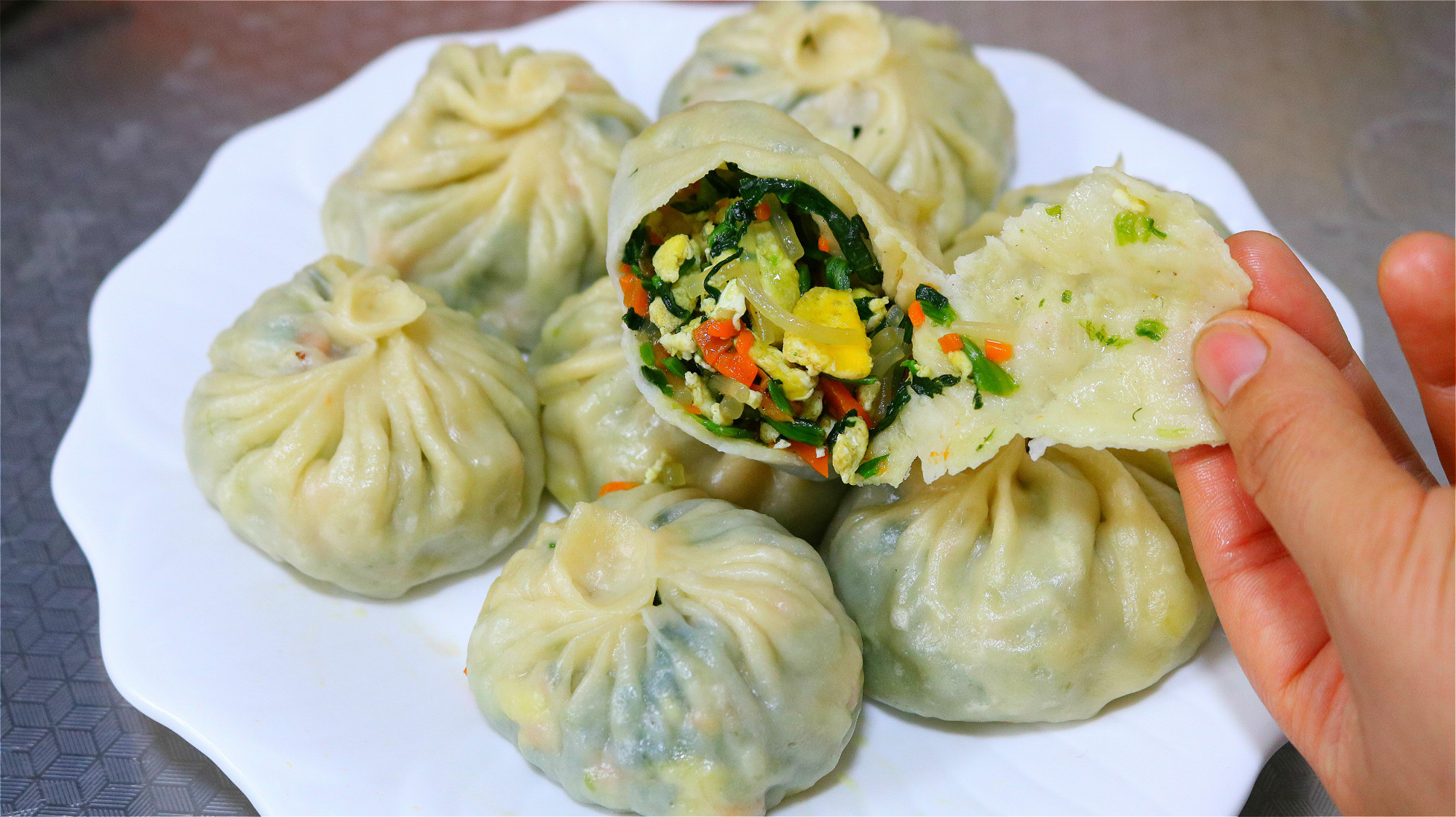 天冷教你做烫面包子,不发面不饧面,凉了也不硬,比发面包子好吃