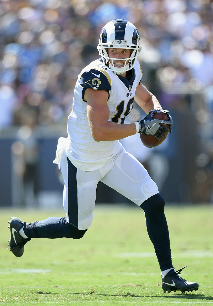 los angeles, ca - september 23:  cooper kupp #18 of the los ange