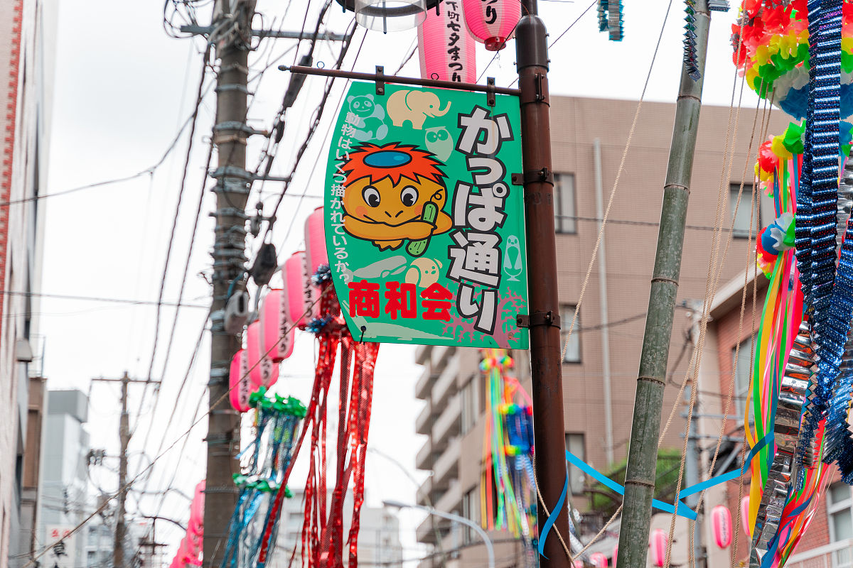 当地时间2019年7月6日,日本东京,民众张灯结彩迎接令和元年首个日本七