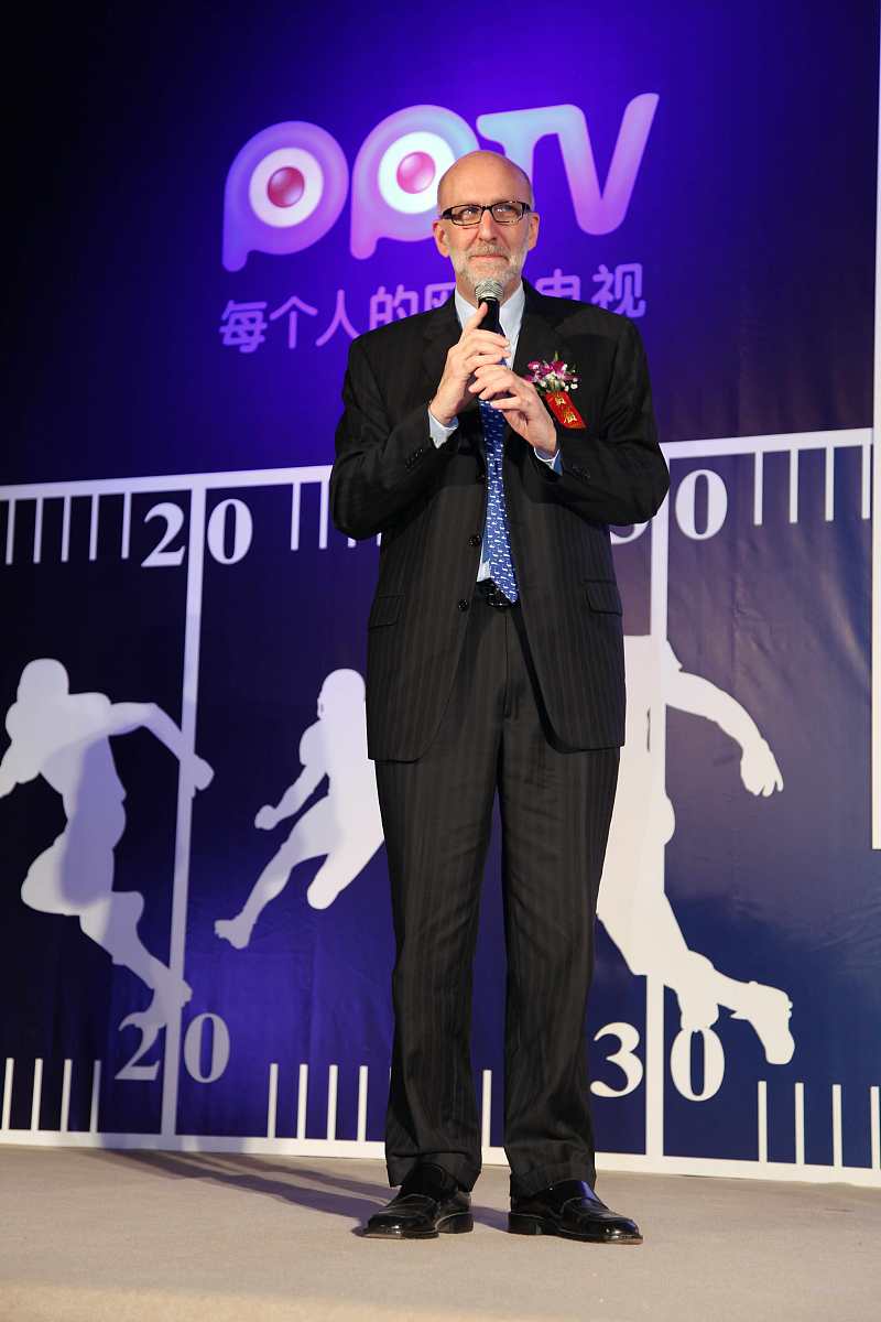 2011年11月28日,上海,pptv成为nfl独家网络直播频道启动仪式举行.dale