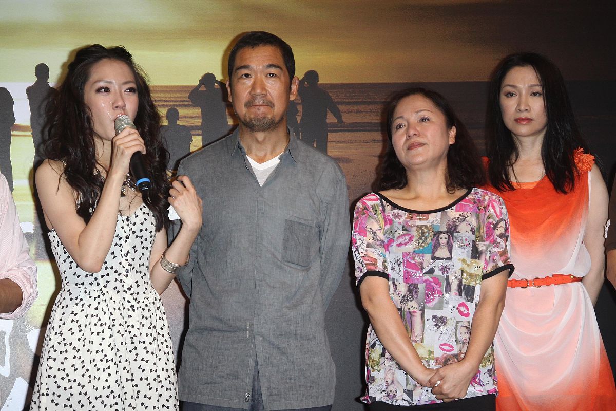 2012年7月9日,台湾,年代情感剧《原乡》台湾宣传活动.张国立 杨千霈++