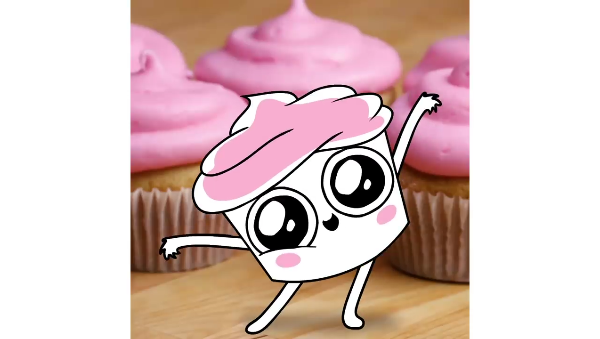 超萌蛋糕君教你做粉色香槟纸杯蛋糕啦~少女心爆棚!