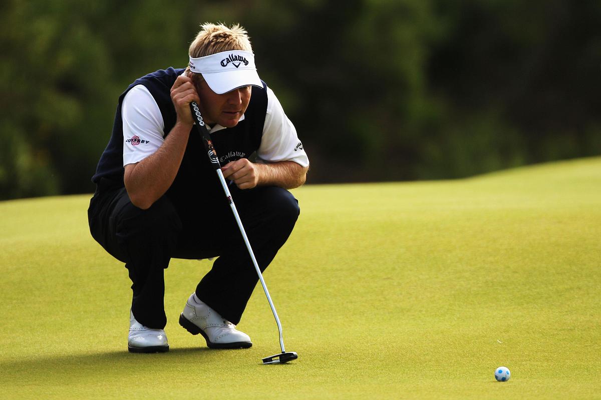 july 08: ross mcgowan of england prepares to putt on t<strong>h</strong>e 4th