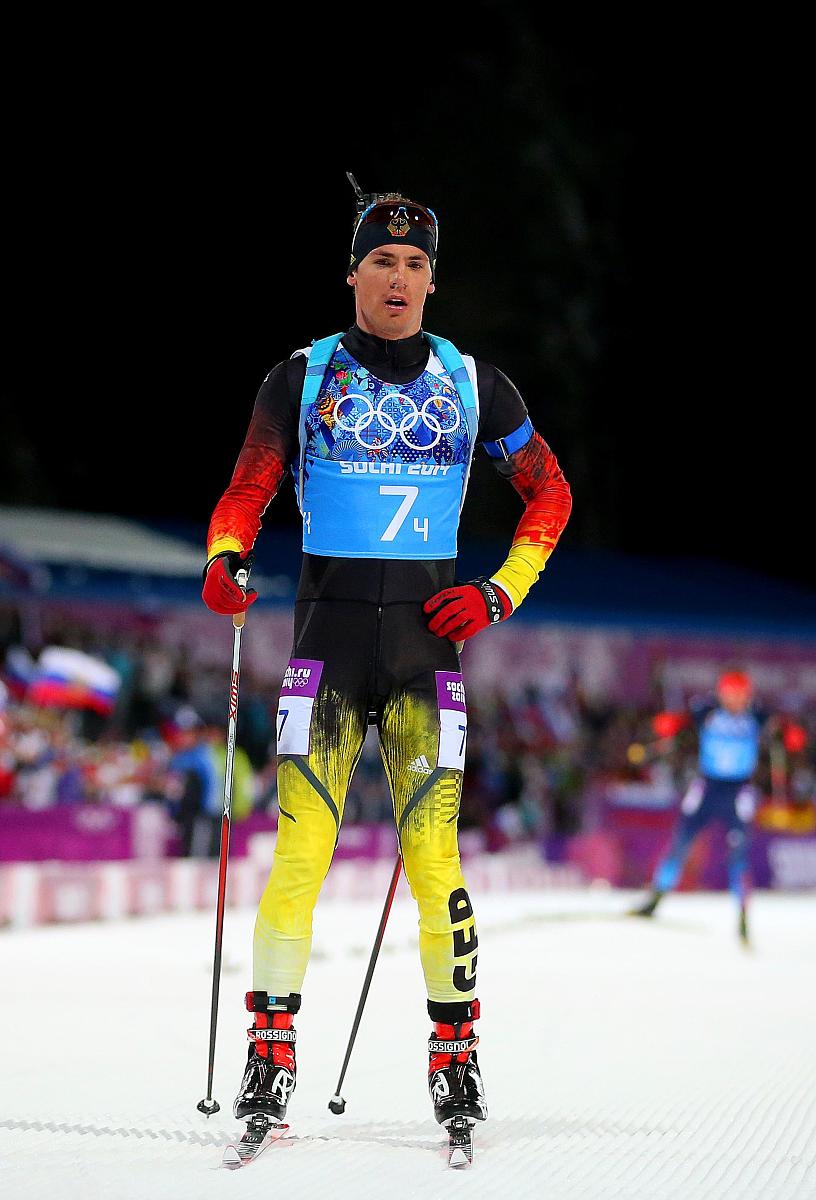 sochi, russia - february 19:  simon schempp of germany competes 
