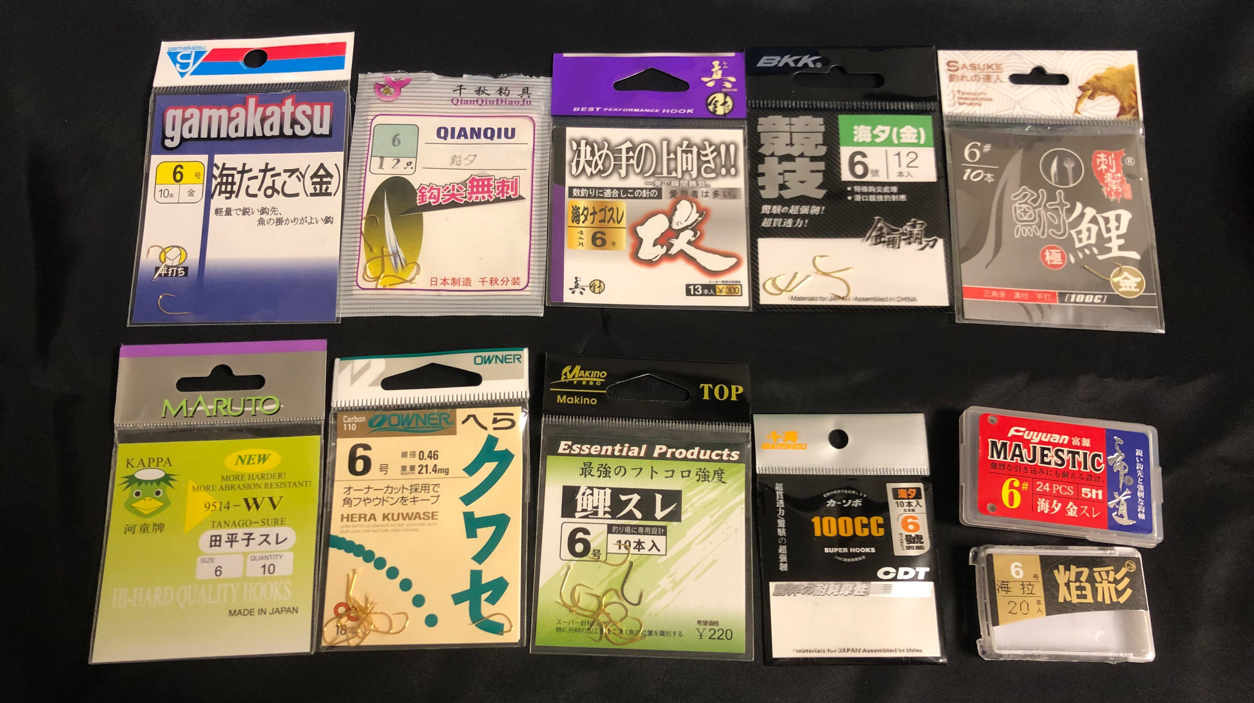 测评十一款野钓常用海夕鱼钩,贵的反而不好?