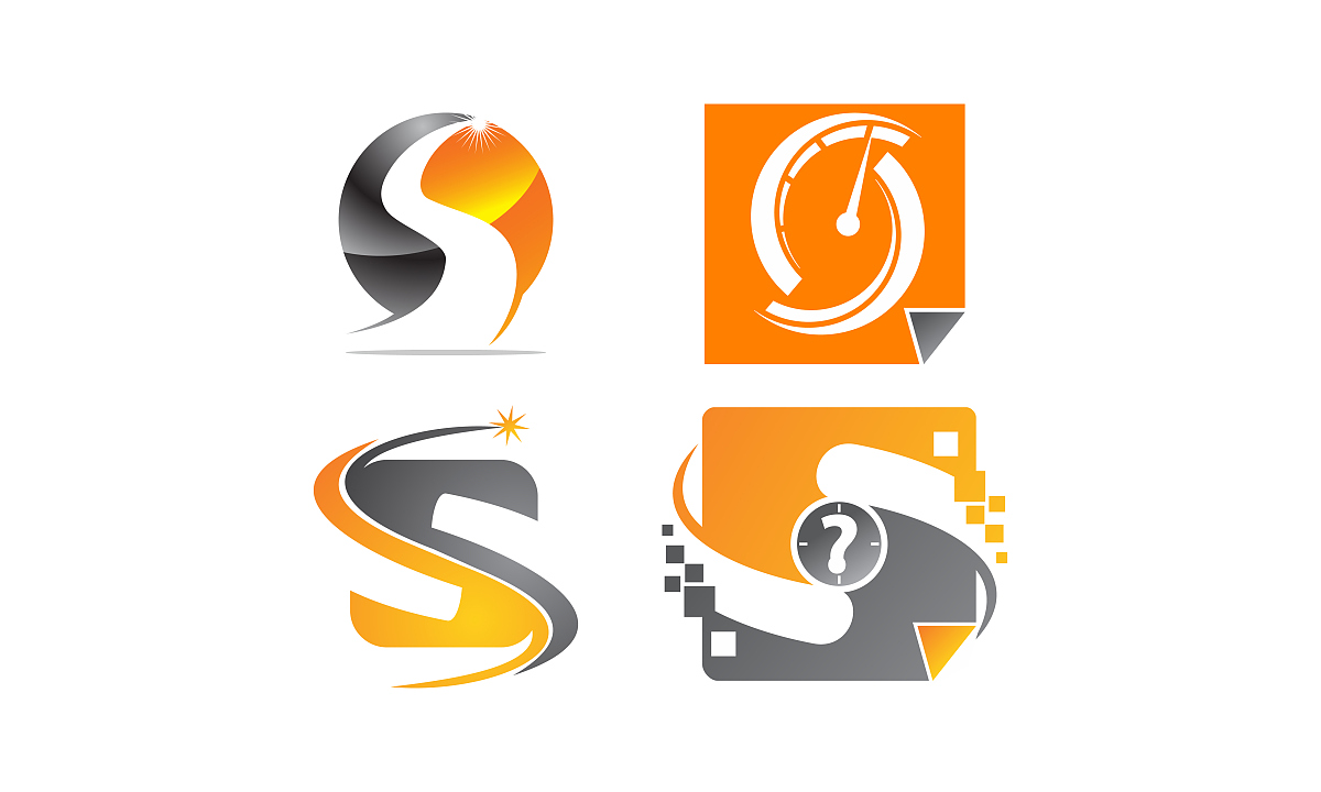 letter s modern template set