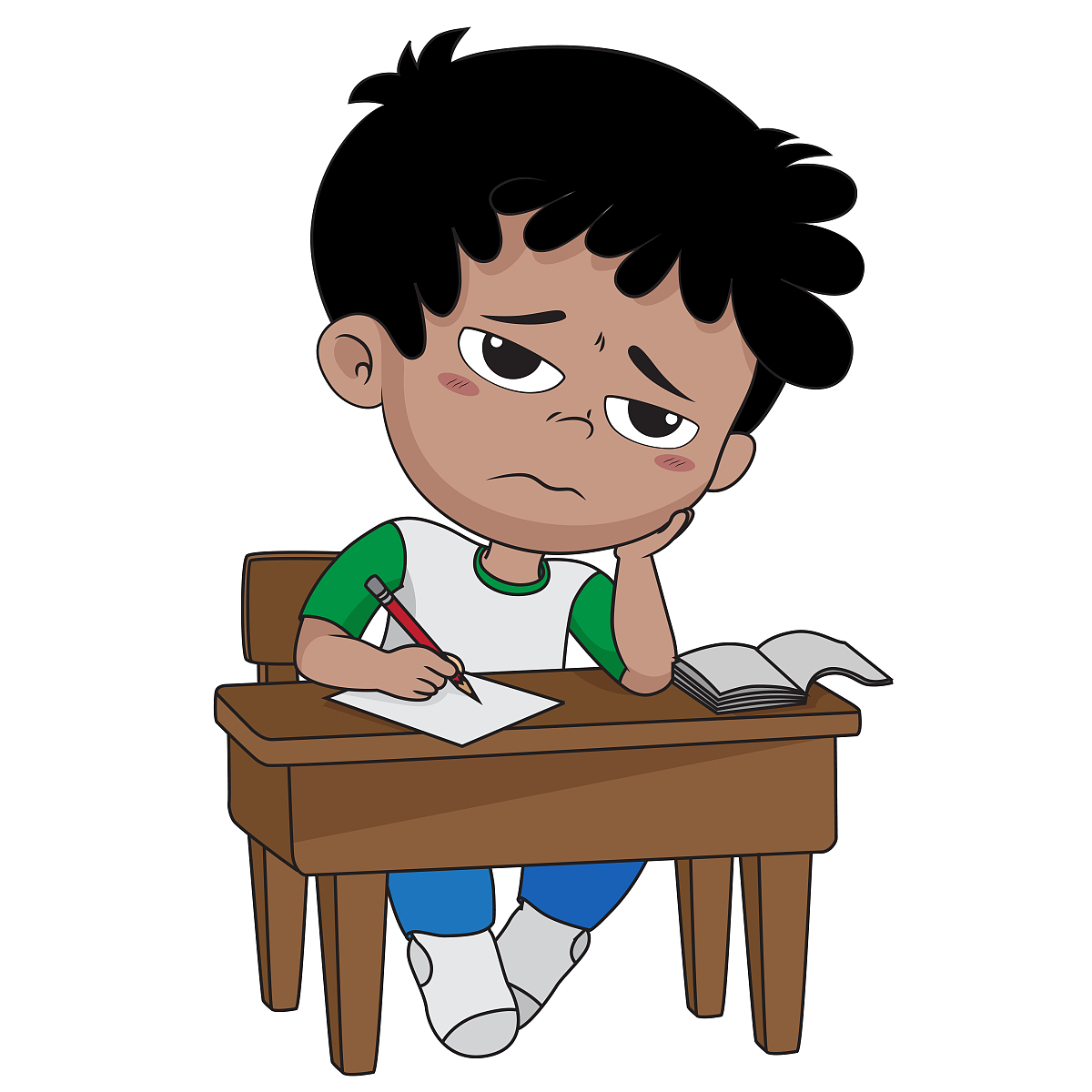 kid boring about someting.back to school.