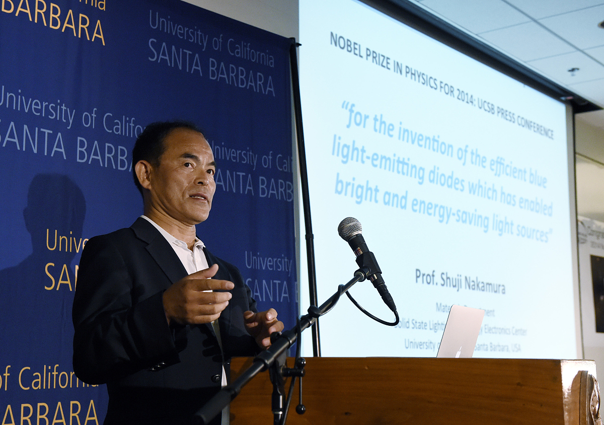 当地时间2014年10月7日,美国圣巴巴拉,美国加州大学圣巴巴拉分校的科