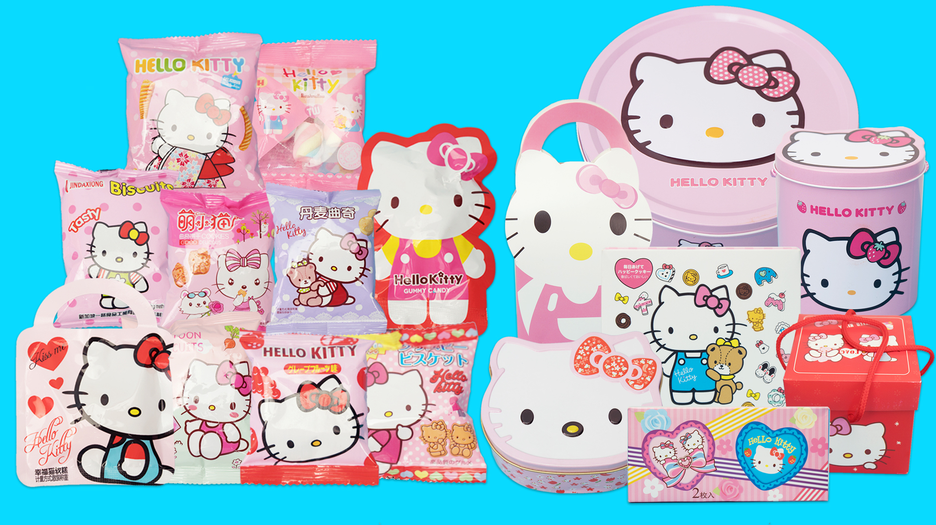 HelloKitty零食大礼盒 好多不同口味的曲奇饼干