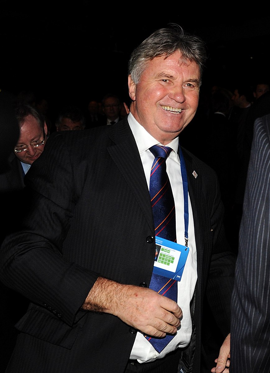 guus hiddink at the announcement of the fifa world cup 2018/2022