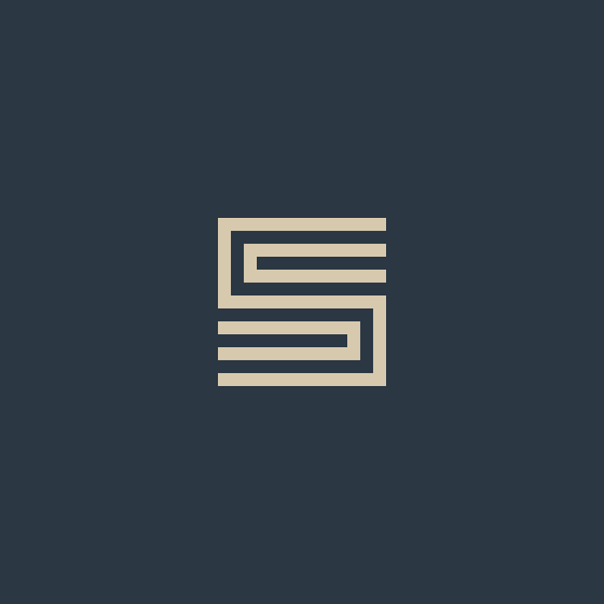 unusual geometric letter s. architecture vector logo. isolated m