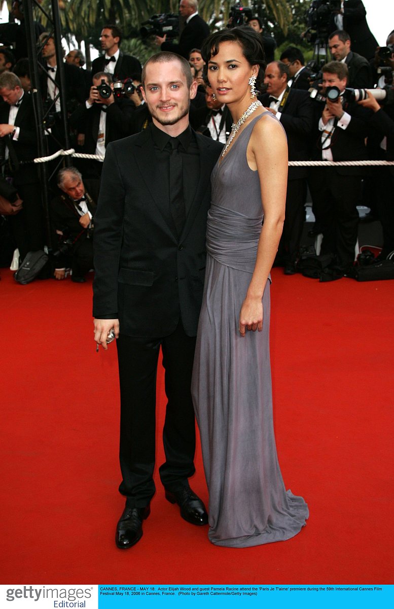 伊利亚·伍德elijah wood,pamela racine  cannes, france - may 18: 
