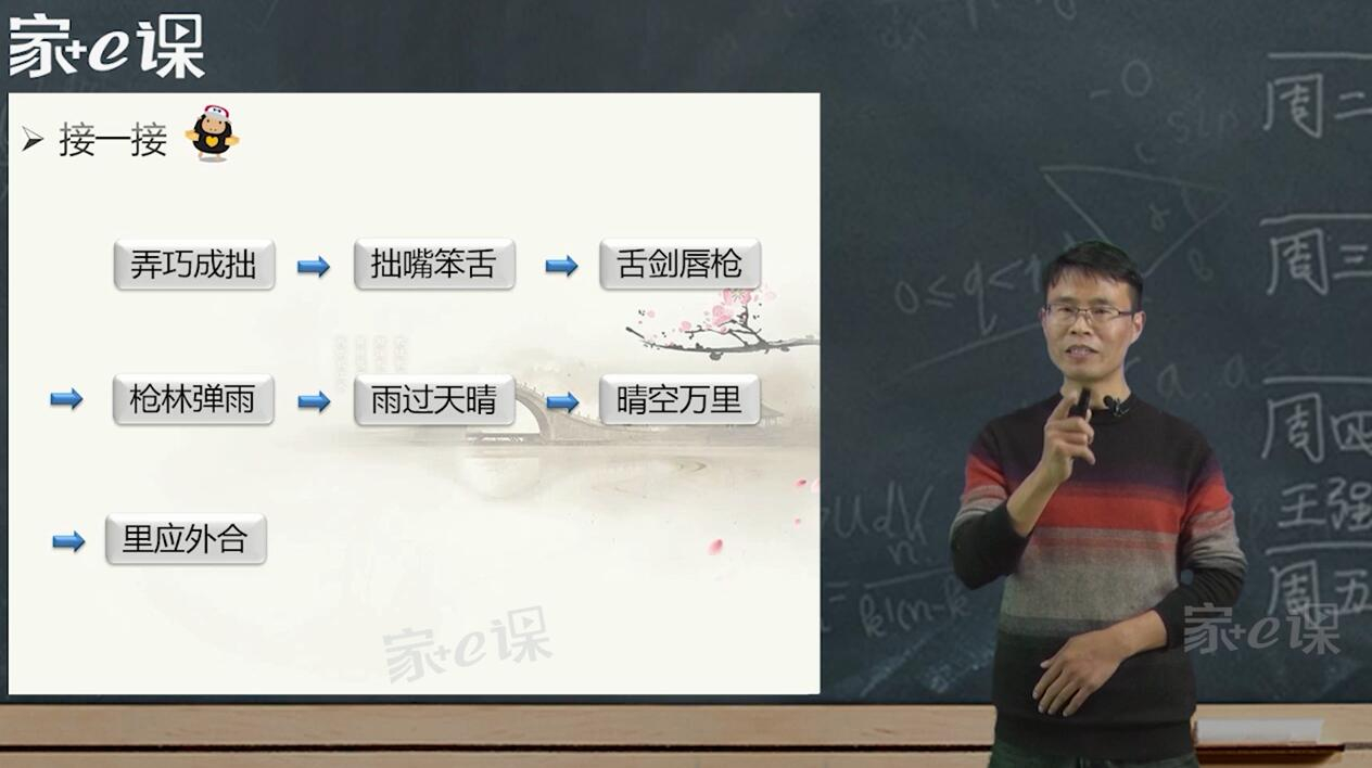 [图]小学四年级语文:串学成语之弄巧成拙 陈老师 家e课