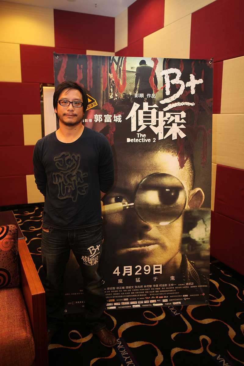 2011年5月6日,深圳,导演彭顺现身深圳为电影《b+侦探》作宣传.***_***