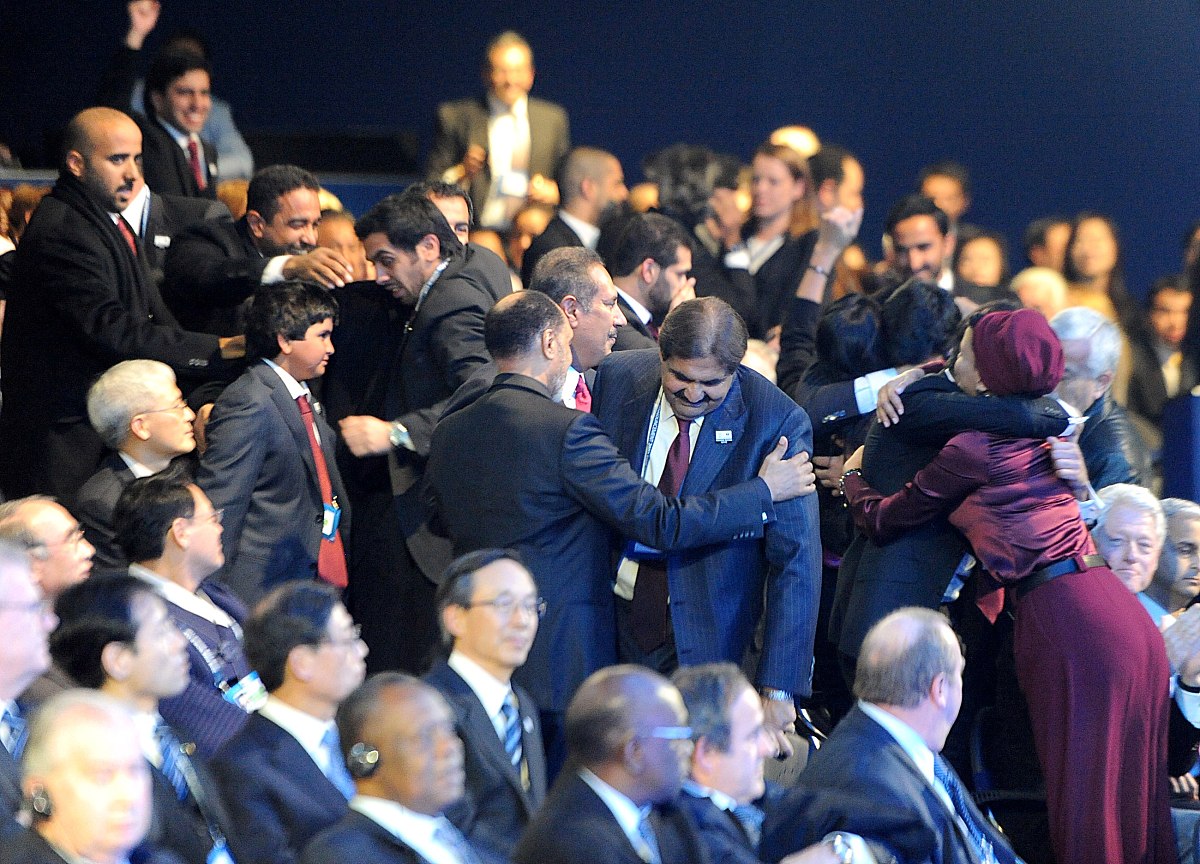 quatar celebrate celebrate winning the 2022 fifa world cup at th