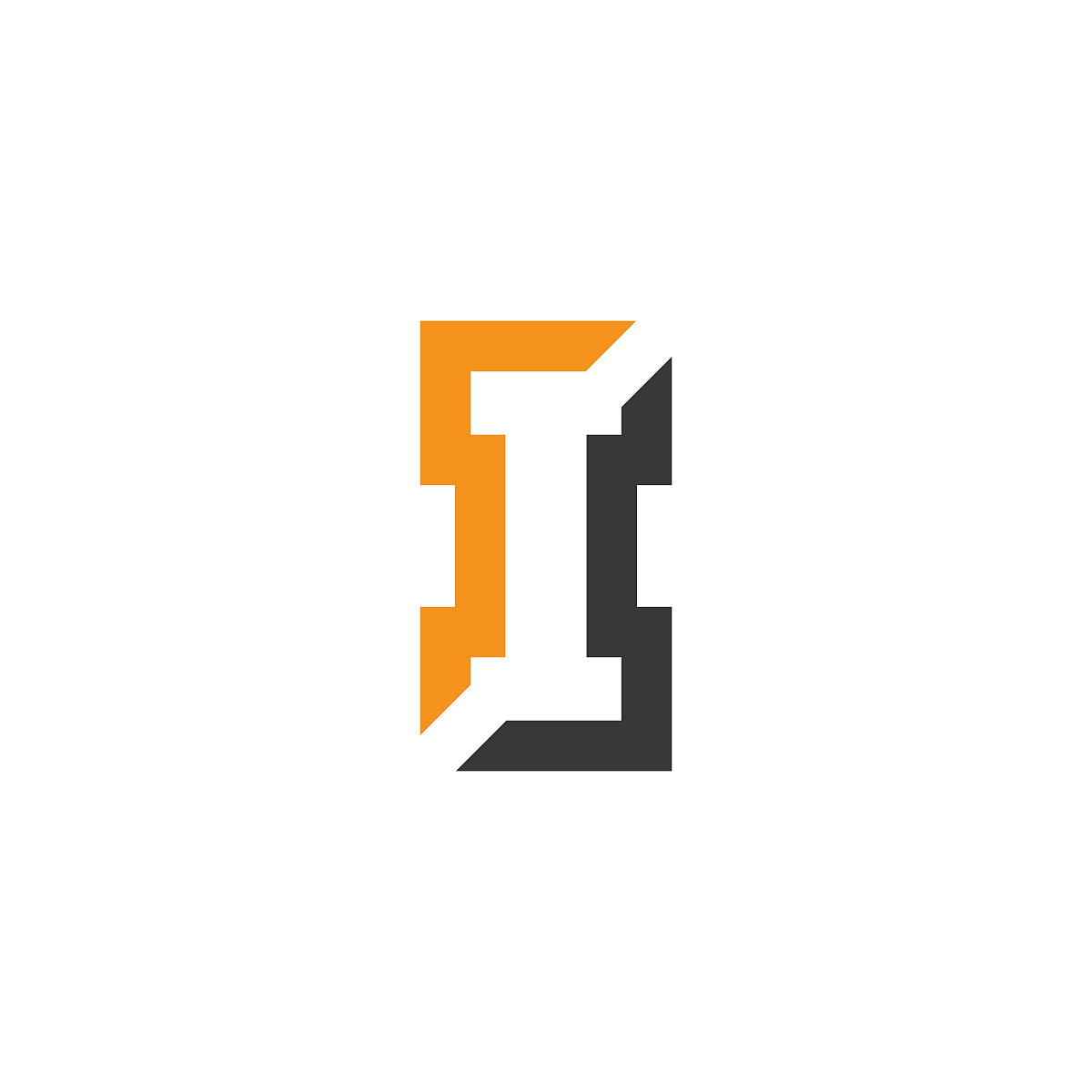 initial letter i logo design template