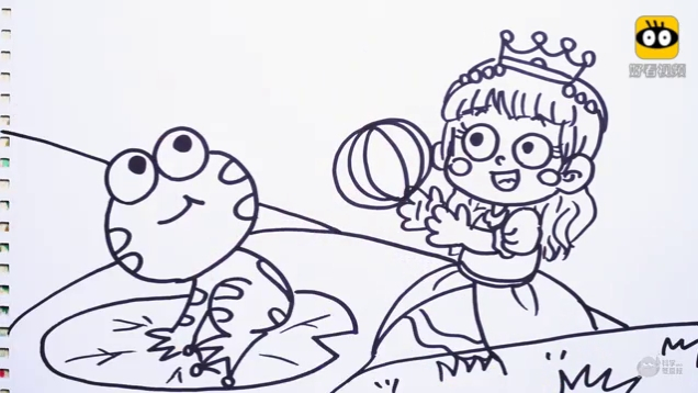 神笔简笔画 中外童话 青蛙王子和公主,儿童绘画马克笔教程大全