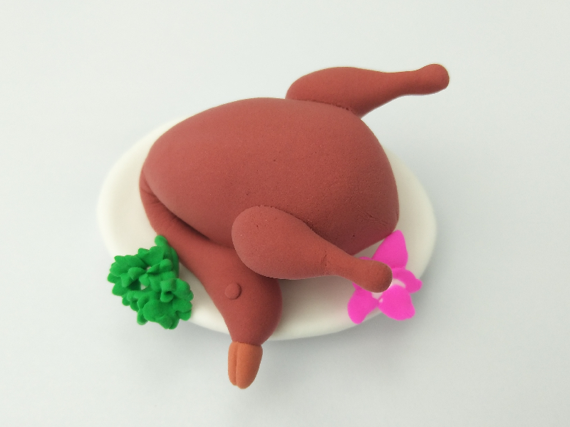 「手工」超轻粘土 烤鸭 简单几步就学会