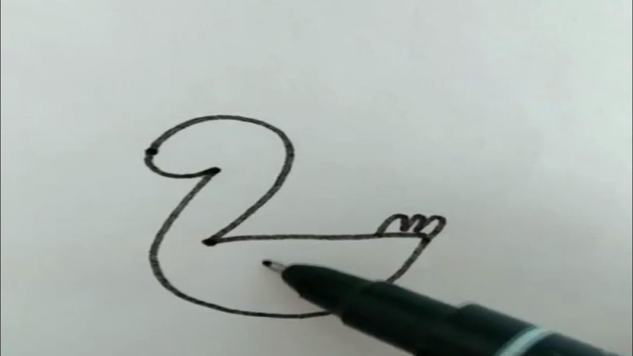 简笔画:数字2秒画小鸭戏水,幼儿轻松学画画