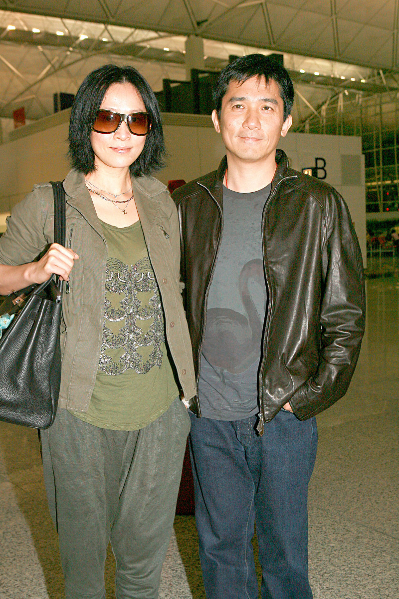2008年5月16日,香港,梁朝伟,刘嘉玲出发前往戛纳.+++_+++梁朝伟,刘嘉