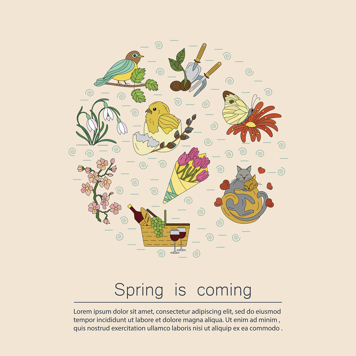 springtime logo for your design.