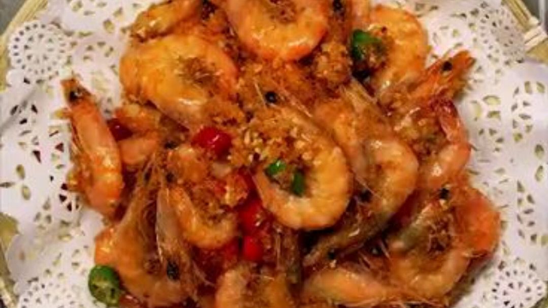 厄瓜多尔白虾～避风塘炒虾