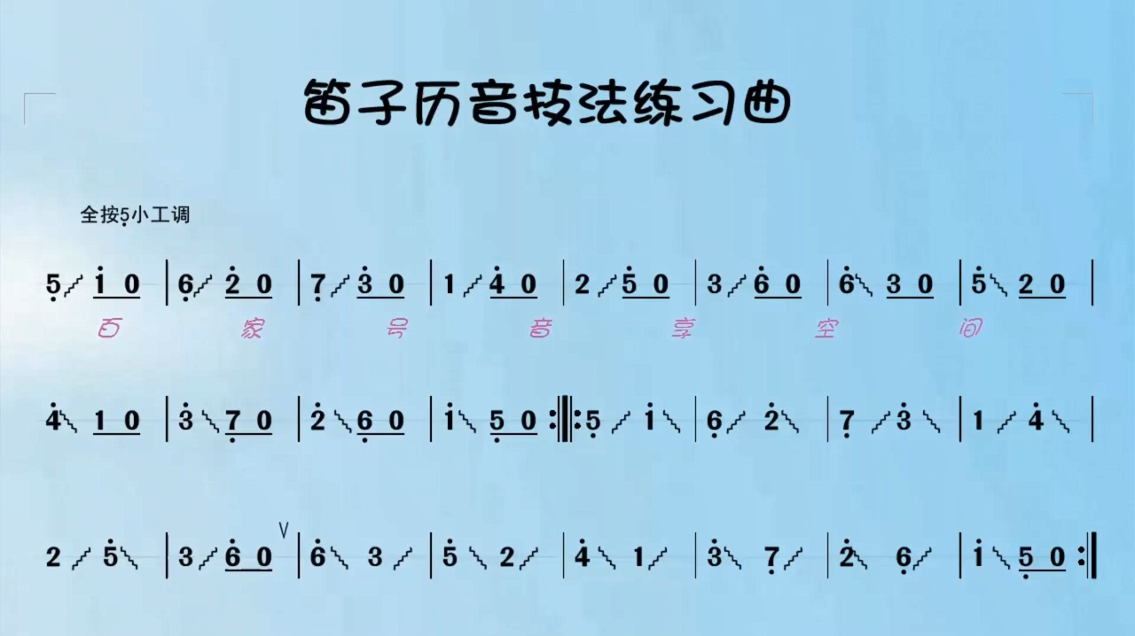 [图]笛子学习历音技法练习曲