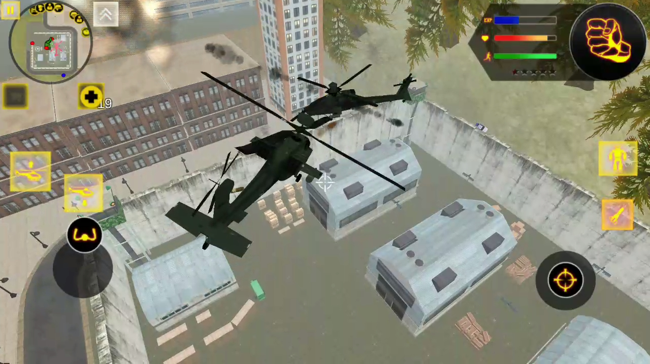 鲨鱼机器人:两个直升机在空中合体后袭击军事基地