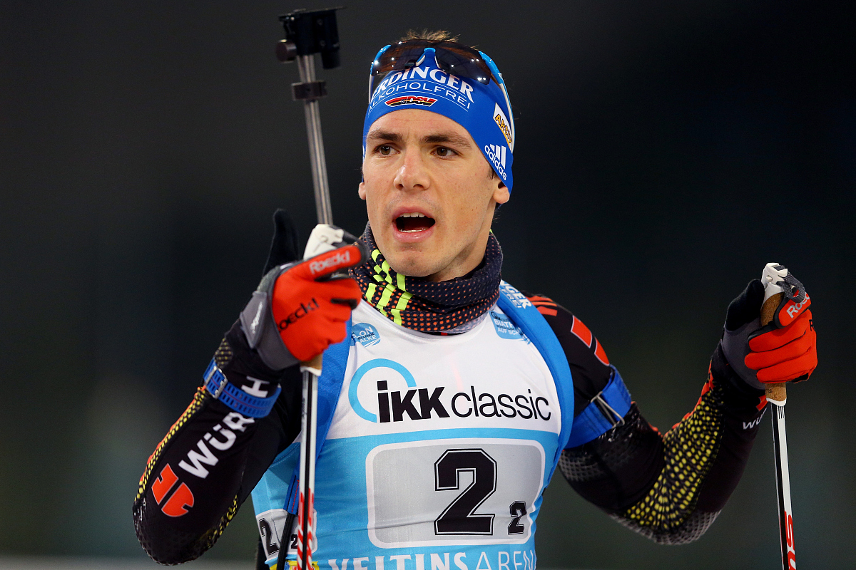 gelsenkirchen, germany - december 28:  simon schempp of germany 