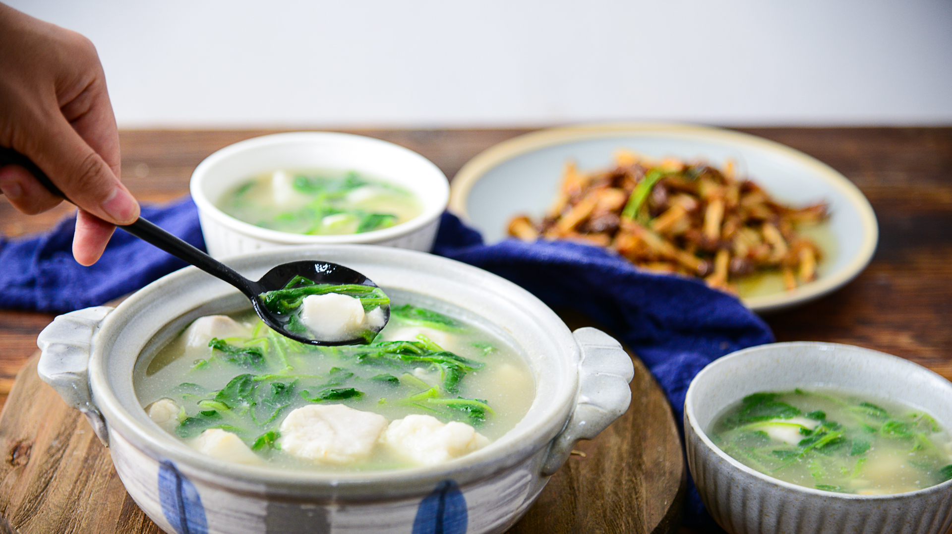 一清二白“翡翠白玉汤”,做法简单,清甜可口,好吃的素菜汤