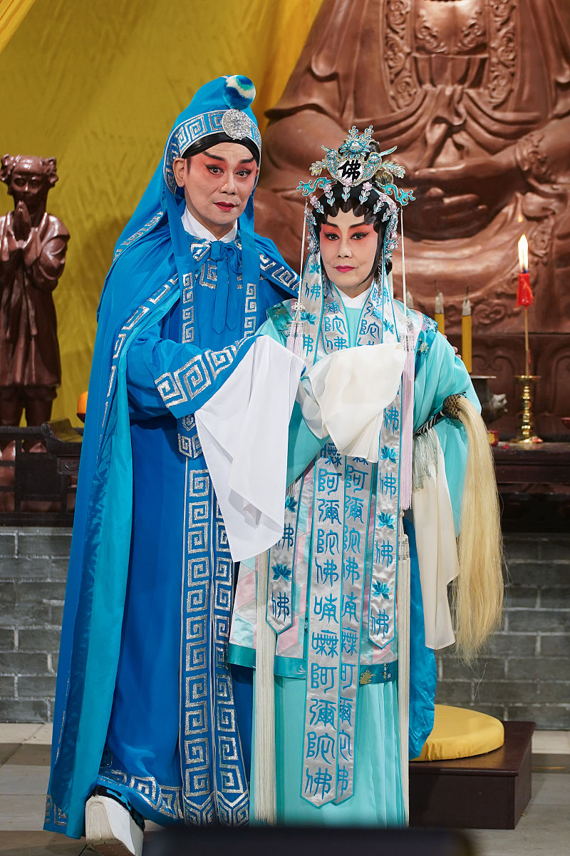 2018年11月29日,香港,明星参加粤剧折子戏《帝女花之相认》录影.汪明
