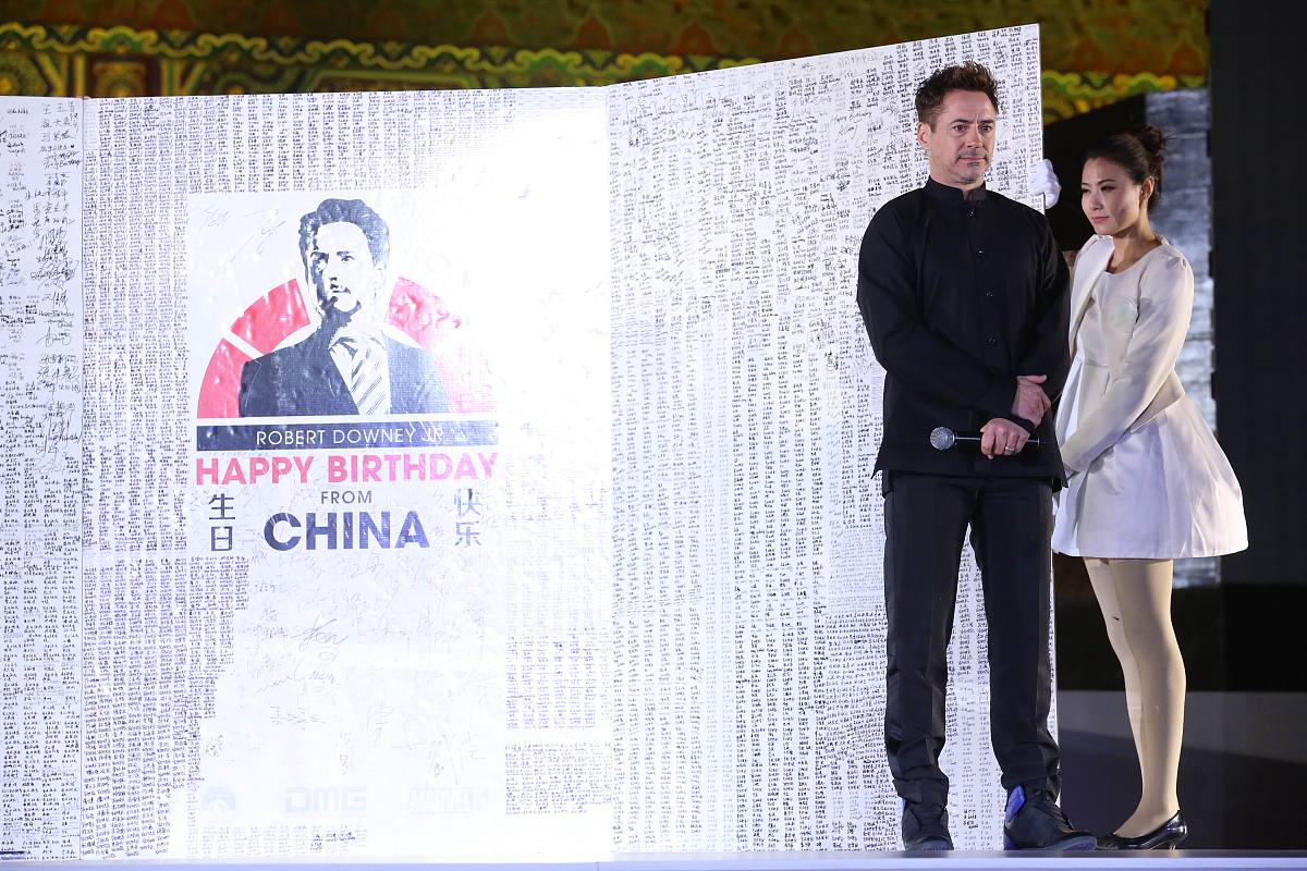 2013年4月6日,北京,电影《钢铁侠3》(iron man 3)中国之夜首映.***_**