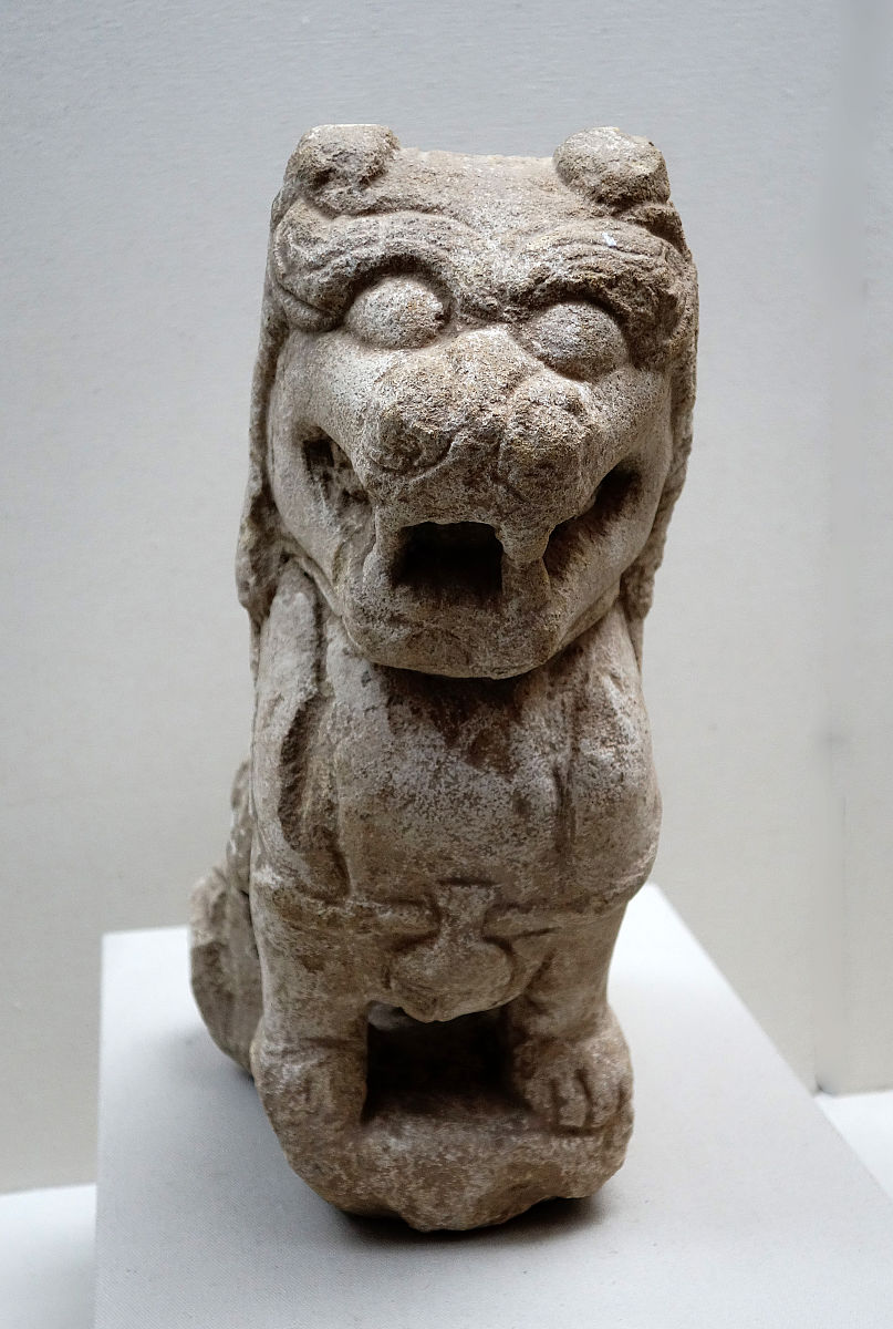 2016年2月13日,呼和浩特,石狮,辽代,内蒙古博物院文物.