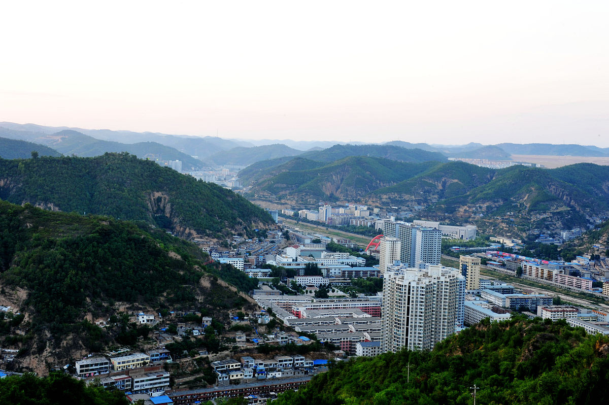 2015年8月31日,陕西延安城市风光.