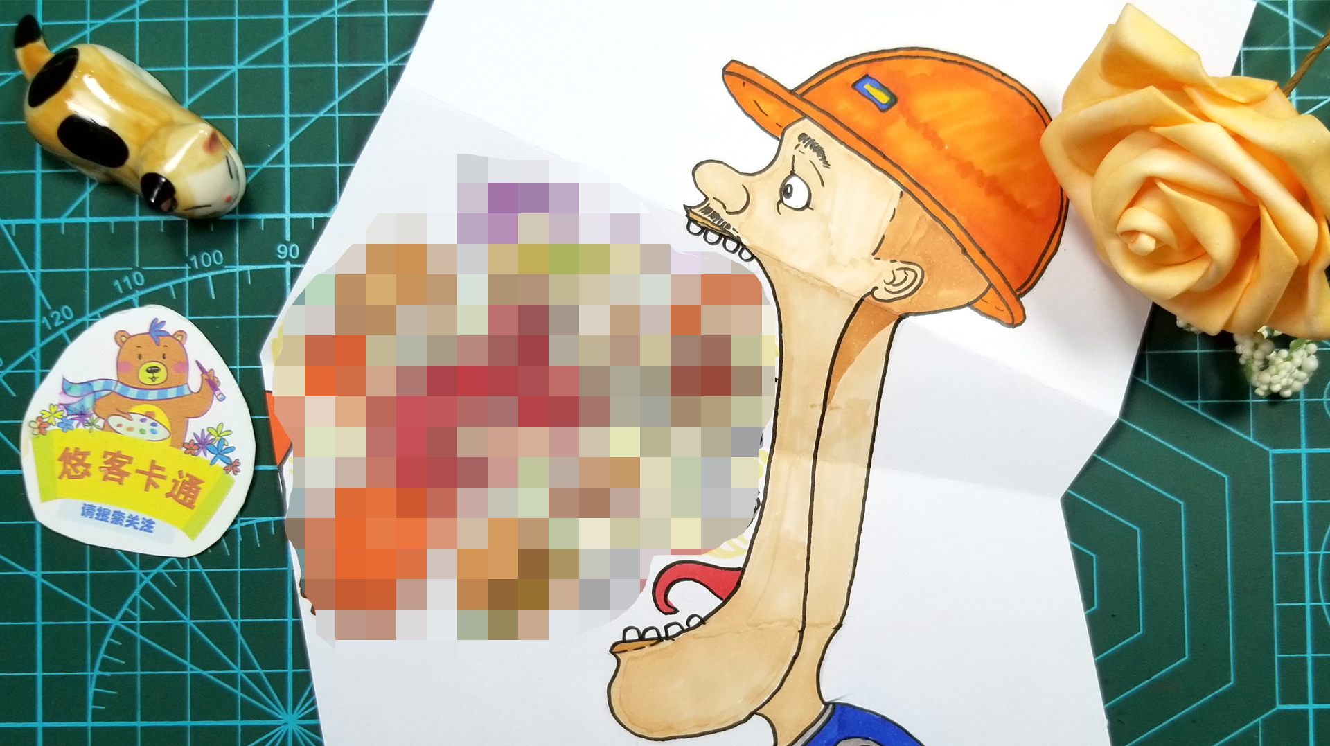 光头强榨菜吃不起,嘴巴张得比头还大,这都是1张复印纸上的乐趣