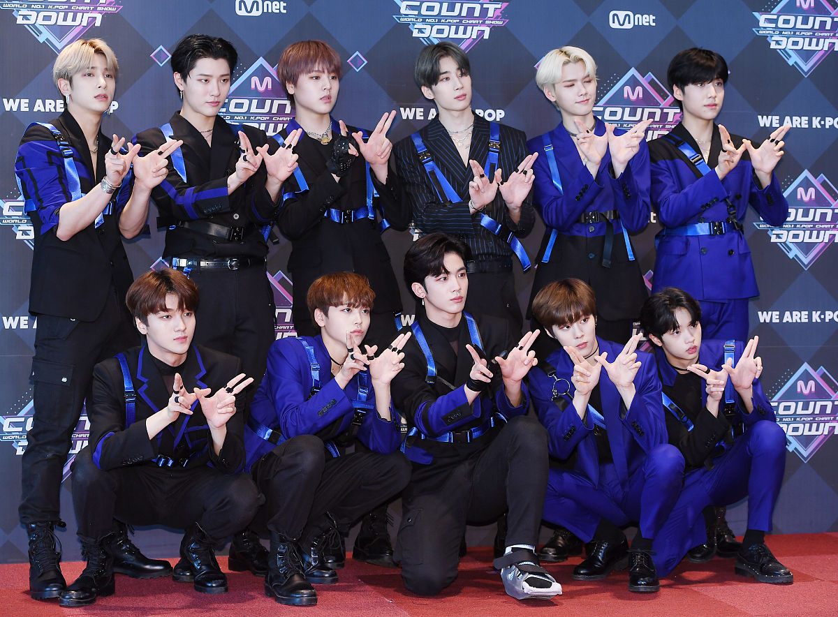 2019年9月19日,韩国首尔,明星参加《m! countdown》节目彩排.x1 atten