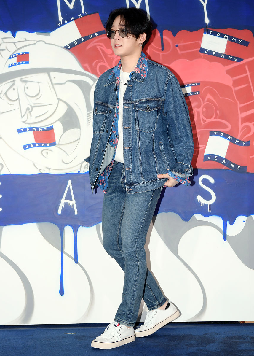 2019年4月25日,首尔,明星出席品牌宣传活动.nam tae hyun poses for p