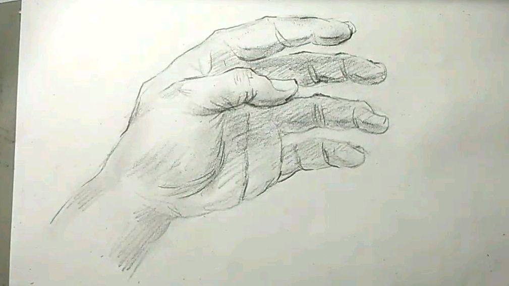 铅笔画之手的画法